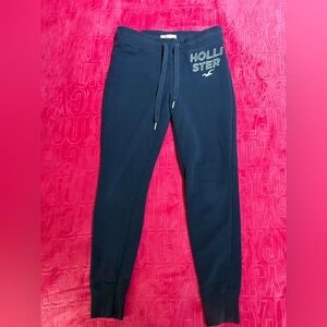 Hollister Navy Blue Joggers Y2K Sweatpants Logo Lounge Pants